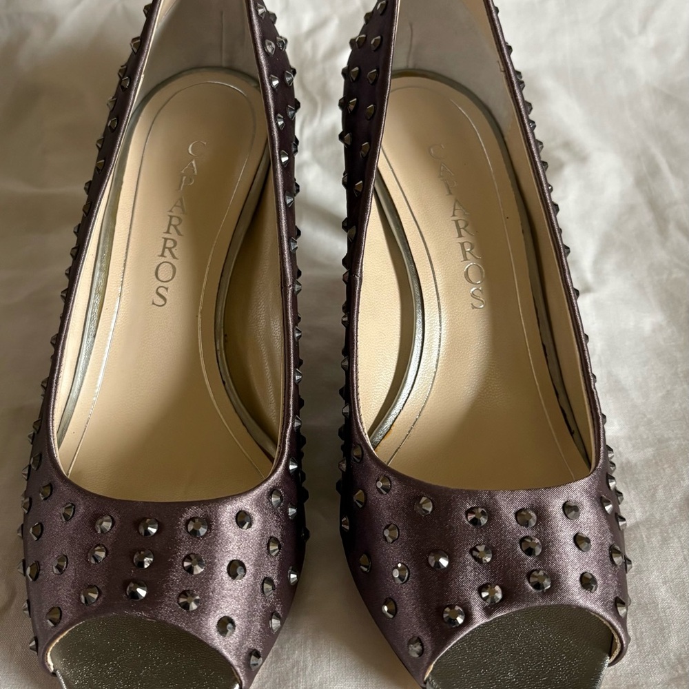 Caparros Women's Mink Brown Peep-Toe Heels Size 7m. New in Box